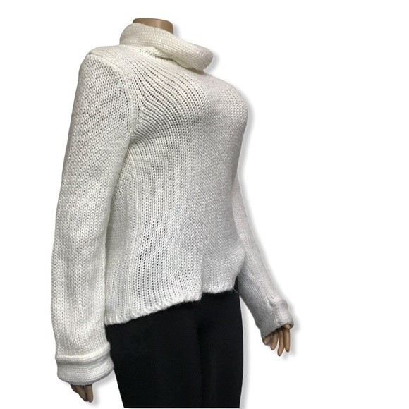 Norton McNaughton Cowl Neck Sweaters chunky Knit Cream Ivory size Medium - Picture 6 of 9